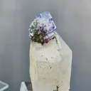 Natural Purple Cubic Fluorite and Quartz coexist comes from Yaogangxian,Hunan 30*35*60MM - image 3