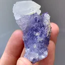 Natural Purple Cubic Fluorite and Quartz Coexist comes from Yaogangxian,Hunan 50*25*30MM - image 4