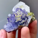Natural Purple Cubic Fluorite and Quartz Coexist comes from Yaogangxian,Hunan 50*25*30MM - image 3