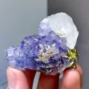 Natural Purple Cubic Fluorite and Quartz Coexist comes from Yaogangxian,Hunan 50*25*30MM - image 5