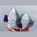 Natural Purple Cubic Fluorite and Quartz, Mineral Specimen: Inner Mongolia,China (105*70*65MM) - image 2
