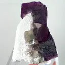 Natural Purple Cubic Fluorite and Quartz, Mineral Specimen: Inner Mongolia,China (60*60*75MM) - image 2