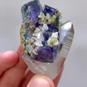 Natural Purple Cubic Fluorite and Quartz, Mineral Specimen: Yaogangxian,Hunan (35*50*35MM) - image 4