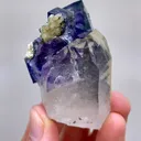Natural Purple Cubic Fluorite and Quartz, Mineral Specimen: Yaogangxian,Hunan (35*50*35MM) - image 6