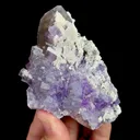 Natural Purple Cubic Fluorite and Quartz, Mineral Specimen: Yaogangxian,Hunan (65*75*40MM) - image 1