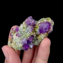 Natural Purple Cubic Fluorite and Quartz Mineral Specimen,High Quality Specimen,CHENZHOU,HUNAN,CHINA(60*35*30mm) - image 2