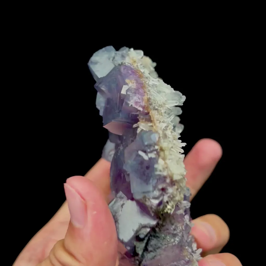 Natural Purple Cubic Fluorite and Quartz Mineral Specimen,High Quality Specimen,YAO GANG XIAN,HUNAN,CHINA(130*100*35mm) - image 3