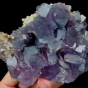 Natural Purple Cubic Fluorite and Quartz Mineral Specimen,High Quality Specimen,YAO GANG XIAN,HUNAN,CHINA(130*100*35mm) - image 2