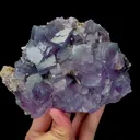 Natural Purple Cubic Fluorite and Quartz Mineral Specimen,High Quality Specimen,YAO GANG XIAN,HUNAN,CHINA(130*100*35mm) - image 1