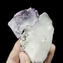 Natural Purple Cubic Fluorite and Quartz Mineral Specimen,High Quality Specimen,YAO GANG XIAN,HUNAN,CHINA(60*70*50mm) - image 5