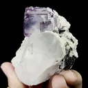 Natural Purple Cubic Fluorite and Quartz Mineral Specimen,High Quality Specimen,YAO GANG XIAN,HUNAN,CHINA(60*70*50mm) - image 2