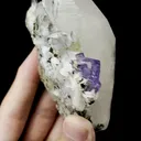 Natural Purple Cubic Fluorite and Quartz Mineral Specimen,High Quality Specimen,YAO GANG XIAN,HUNAN,CHINA(65*45*90mm) - image 3