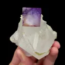 Natural Purple Cubic Fluorite and Quartz Mineral Specimen,High Quality Specimen,YAO GANG XIAN,HUNAN,CHINA(65*60*40mm) - image 1