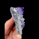 Natural Purple Cubic Fluorite and Quartz , Mineral Specimen:Yaogangxian,Hunan (45*80*30MM) - image 4