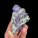 Natural Purple Cubic Fluorite and Quartz , Mineral Specimen:Yaogangxian,Hunan (45*80*30MM) - image 3