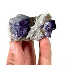 Natural Purple Cubic Fluorite and Quartz, Mineral Specimen:Yaogangxian,Hunan (55*35*25MM) - image 1