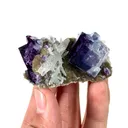 Natural Purple Cubic Fluorite and Quartz, Mineral Specimen:Yaogangxian,Hunan (55*35*25MM) - image 4
