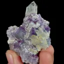 Natural Purple Cubic Fluorite and Quartz, Mineral Specimen:Yaogangxian,Hunan (55*55*25MM) - image 3