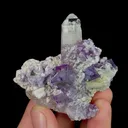 Natural Purple Cubic Fluorite and Quartz, Mineral Specimen:Yaogangxian,Hunan (55*55*25MM) - image 6