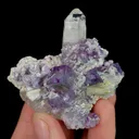 Natural Purple Cubic Fluorite and Quartz, Mineral Specimen:Yaogangxian,Hunan (55*55*25MM) - image 5