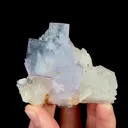 Natural Purple Cubic Fluorite and Quartz, Mineral Specimen:Yaogangxian,Hunan (70*55*25MM) - image 1