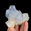 Natural Purple Cubic Fluorite and Quartz, Mineral Specimen:Yaogangxian,Hunan (70*55*25MM) - image 3