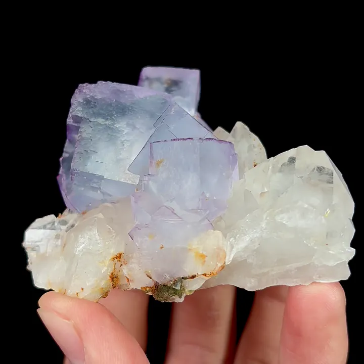 Natural Purple Cubic Fluorite and Quartz, Mineral Specimen:Yaogangxian,Hunan (70*55*25MM) - image 4
