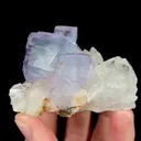 Natural Purple Cubic Fluorite and Quartz, Mineral Specimen:Yaogangxian,Hunan (70*55*25MM) - image 4