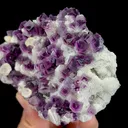 Natural Purple Cubic Fluorite and Quartz, Mineral Specimen:Yaogangxian,Hunan (90*75*25MM) - image 3