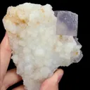 Natural Purple Cubic Fluorite and Quartz, Mineral Specimen:Yaogangxian,Hunan (95*75*35MM) - image 2