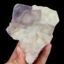 Natural Purple Cubic Fluorite and Quartz, Mineral Specimen:Yaogangxian,Hunan (95*75*35MM) - image 1