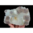 Natural Purple Cubic Fluorite and Quartz, Mineral Specimen:Zhejiang,China (140*90*40MM) - image 1