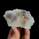 Natural Purple Cubic Fluorite and Quartz, Mineral Specimen:Zhejiang,China (85*50*30MM) - image 2
