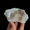 Natural Purple Cubic Fluorite and Quartz, Mineral Specimen:Zhejiang,China (85*50*30MM) - image 4