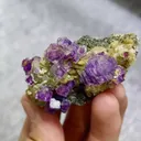 Natural Purple Cubic Fluorite and Quartz Symbiosis comes from Chenzhou,Hunan 60*35*30MM - image 3