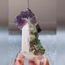 Natural Purple Cubic Fluorite and Quartz Symbiosis comes from Inner Mongolia,China 40*45*70MM - image 3