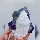 Natural Purple Cubic Fluorite and Quartz Symbiosis comes from Inner Mongolia,China 70*85*60MM - image 4