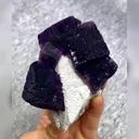 Natural Purple Cubic Fluorite and Quartz Symbiosis comes from Inner Mongolia,China 70*90*45MM - image 6