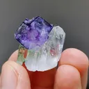 Natural Purple Cubic Fluorite and Quartz Symbiosis comes from Yaogangxian,Hunan 20*10*25MM - image 3