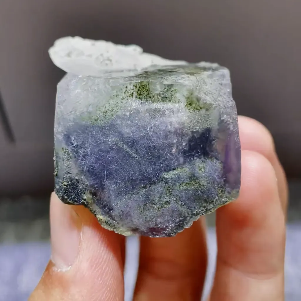 Natural Purple Cubic Fluorite and Quartz Symbiosis comes from Yaogangxian,Hunan 30*25*40MM - image 8