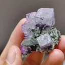 Natural Purple Cubic Fluorite and Quartz Symbiosis comes from Yaogangxian,Hunan 30*40*25MM - image 2