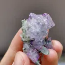 Natural Purple Cubic Fluorite and Quartz Symbiosis comes from Yaogangxian,Hunan 30*40*25MM - image 3