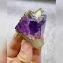 Natural Purple Cubic Fluorite and Quartz Symbiosis comes from Yaogangxian,Hunan 30*60*30MM - image 2