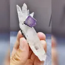 Natural Purple Cubic Fluorite and Quartz Symbiosis comes from Yaogangxian,Hunan 30*80*20MM - image 5
