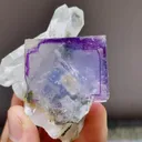 Natural Purple Cubic Fluorite and Quartz Symbiosis comes from Yaogangxian,Hunan 40*65*50MM - image 2