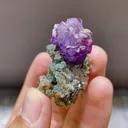 Natural Purple Cubic Fluorite and Quartz Symbiosis comes from Yaogangxian,Hunan 45*45*20MM - image 3