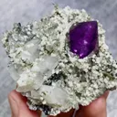 Natural Purple Cubic Fluorite and Quartz Symbiosis comes from Yaogangxian,Hunan 50*55*25MM - image 3