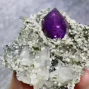 Natural Purple Cubic Fluorite and Quartz Symbiosis comes from Yaogangxian,Hunan 50*55*25MM - image 2