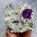 Natural Purple Cubic Fluorite and Quartz Symbiosis comes from Yaogangxian,Hunan 50*55*25MM - image 4