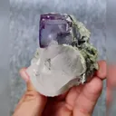 Natural Purple Cubic Fluorite and Quartz Symbiosis comes from Yaogangxian,Hunan 60*70*50MM - image 3